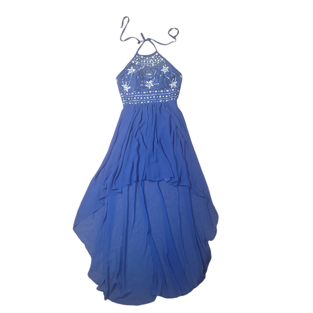 B Darlin Royal Blue Halter Dress